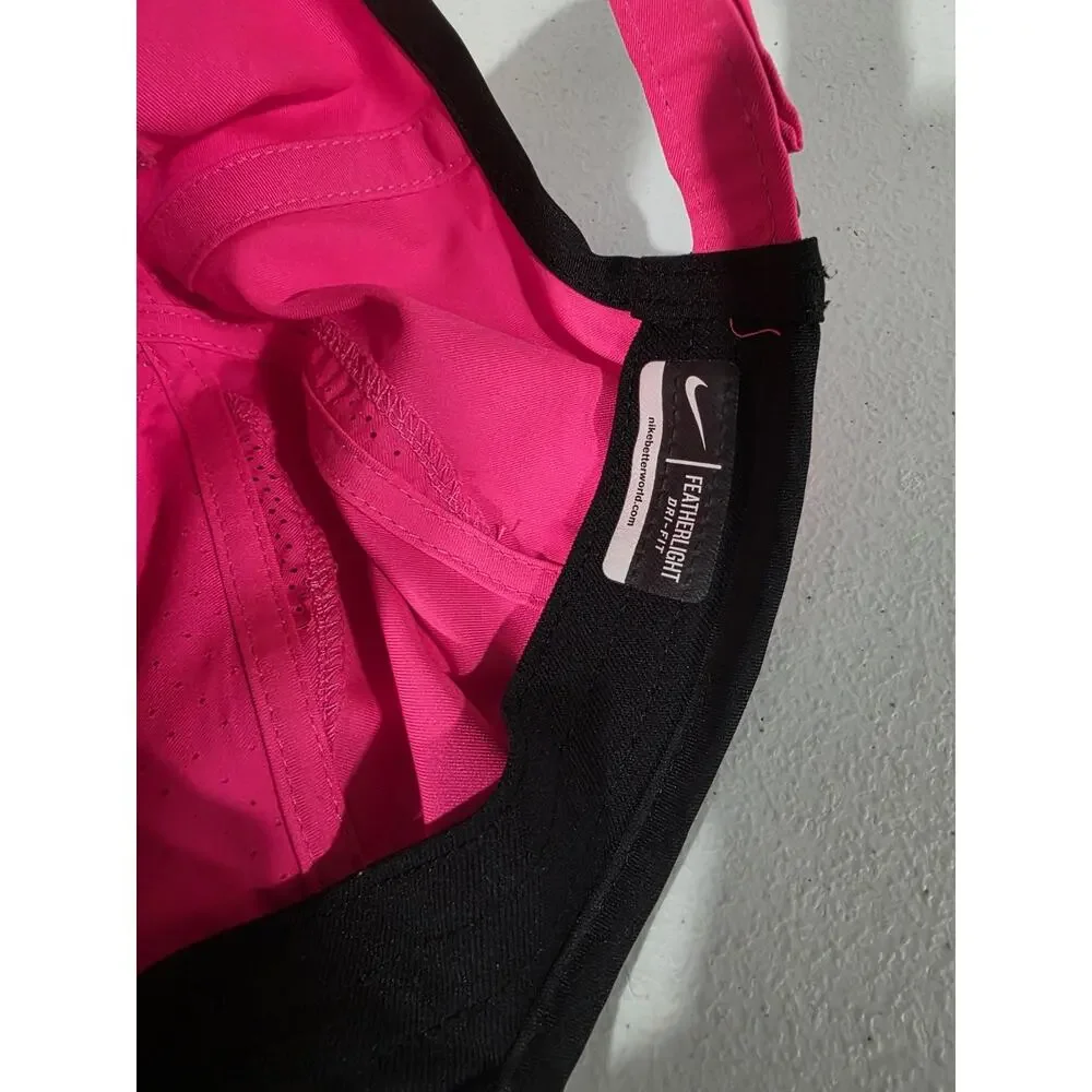 Nike Featherlight Dri-FIT Cap Pink Black Women’s Lightweight Running Golf